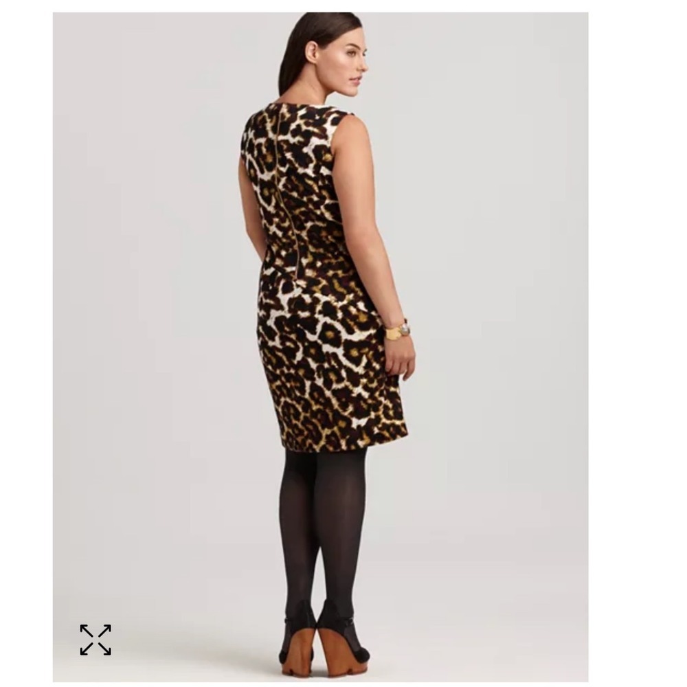 Calvin Klein Leopard Print Sleeveless Sheath Dress Animal Print SZ 10 - Picture 1 of 7